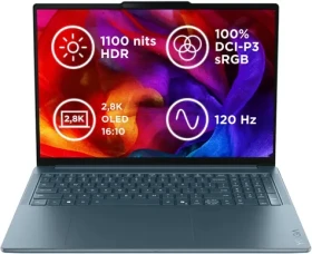 Lenovo Yoga Pro 9 16IAH10 modro-zelená / 16" 2.8K / Intel Core Ultra 7 255H / 32GB / 1TB SSD / RTX 5060 8GB / W11P (83L0002UCK)