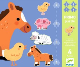 První Puzzle Na Farmě 3, 4, 5, 6 dílků