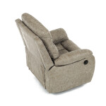 TV a relaxační křeslo s elektrickým ovládáním, potah lanýžová látka v dekoru vintage, 1 motor 240V