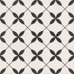 Dlažba Clover Black Pattern 29,8/29,8