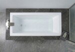 Erga Pureline-S, vana 1500x700x400 mm bez nožiček, bílá lesklá, ERG-V07-PURELINE-S-150x070-WH ERG-V07-PURELINE-S-150X070-WH