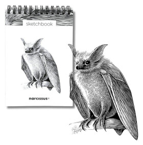 Skicovací spirálový notes A6 - Netopýr