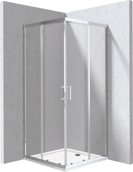 DEANTE - Funkia Evo čtvercový sprchový kout s vaničkou, čtvercový, 90x90 cm KYCP0099P
