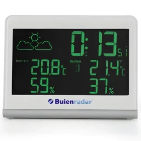Buienradar BR-600 / Meteostanice / Bezdrátové venkovní čidlo / Velký displej / Budík (BR-600)