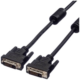 Value DVI kabel DVI-D 24+1pol. Zástrčka, DVI-D 24+1pol. Zástrčka 3.00 m černá 11.99.5535 zablokovatelný DVI kabel
