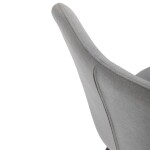 Židle jídelní, stříbrná látka, nohy černý kov