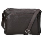 Stylová dámská kožená crossbody Robertina, čokoládově hnědá