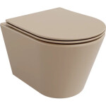 MEXEN - RICO závěsná WC mísa včetně sedátka s slow-slim, duroplast, cappuccino mat 30724064