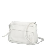 Trendy dámská koženková crossbody kabelka Lenka, bílá