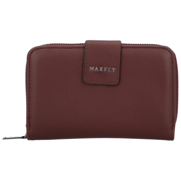 Trendy dámská koženková peněženka MaxFly Engli, tmavě vínová