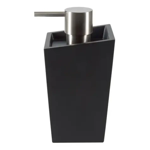 Spirella YOSHI dávkovač mýdla matně černý / polyresin / nerez ocel / 350 ml (7610583198129)