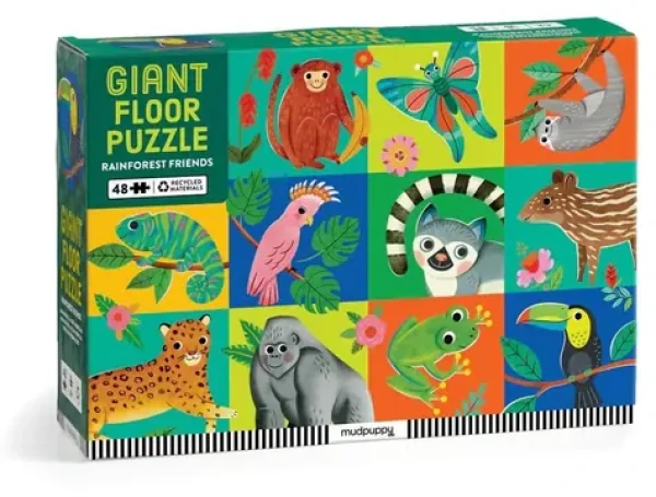 MUDPUPPY Podlahové puzzle Kamarádi z deštného pralesa