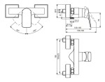 IDEAL STANDARD - Ceralife C Sprchová baterie, hedvábná černá BE066XG