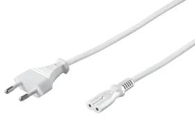 MicroConnect Power Cord EU C - C7 1m bílá / Napájecí kabel / 250 V / 2,5 A (PE030710W)