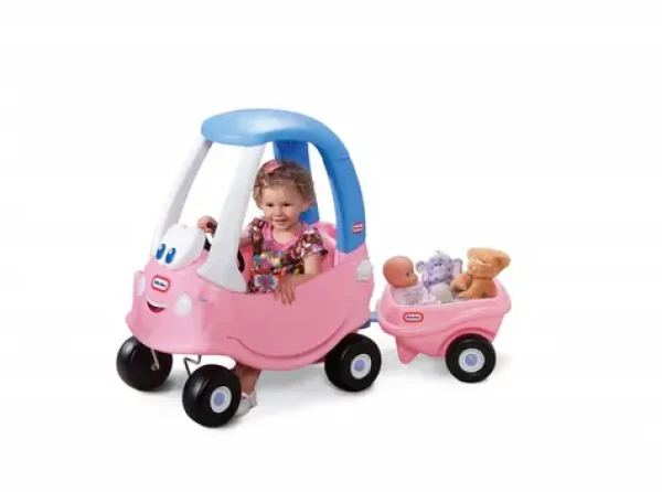 Přívěsný vozík Cozy Coupe Princezna růžovo-modrý