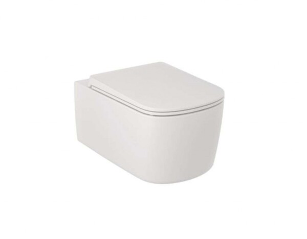 KLUDI - Resa S Závěsné WC se sedátkem SoftClose, Rimless, Spiralflush, matná bílá 27WCSET53