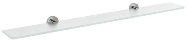 SAPHO - X-ROUND skleněná police 800, chrom/mléčné sklo XR009-07
