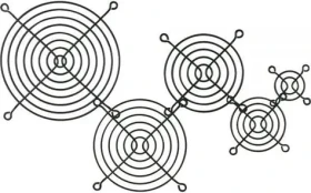 InLine Ochranná mřížka ventilátoru 60 mm černá / Mřížka na ventilátor / Hliník / 60x60 mm (33376X)