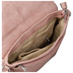 Trendy dámská koženková crossbody kabelka Relinda, světle růžová