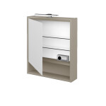 Dřevojas - Jednodveřová galerka FOCUS GAOE 60 - L04 Béžová vysoký lesk / Levé 283315