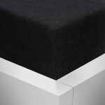 Stanex Froté napínací prostěradlo černé ROZMĚR: (š/d/v) 90 x 200 x 20 cm, Barva: ČERNÉ
