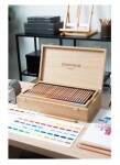 Caran d'Ache, 6901.900, Luminance, umělecké pastelky nejvyšší kvality v dřevěné kazetě, 100 ks