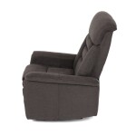 Polohovací křeslo, elektrické zabudované ovládání, hnědá, látka, TV-925 BR2