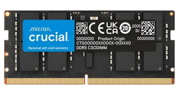 Crucial 32GB (1x32GB) DDR5 6400MHz / DDR5 / SO-DIMM / CL52 (CT32G64C52CS5)