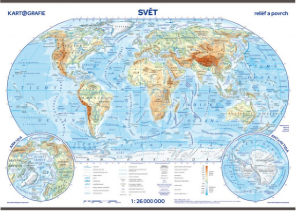 Svět školní nástěnná mapa