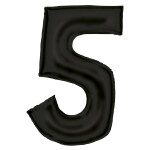 Balónek číslo 5 černé 86 cm - Amscan Balónek číslo 5 černé 86 cm - Amscan