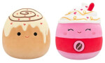 Squishmallows 1+1 Latté Beata a Skořicová rolka Brown 20 cm