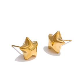 Náušnice ve tvaru hvězdy Anita Gold - chirurgická ocel, Zlatá