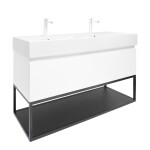 Koupelnová skříňka s umyvadlem SAT B-Way 119x30x45 cm bílá lesk BWAY120WU2BBF BWAY120WU2BBF