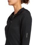 ICEBREAKER Wmns 300 RealFleece Descender LS Zip Hood, Black velikost: XS