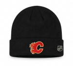 Fanatics Pánská zimní čepice Calgary Flames NHL Authentic Pro A/Cap Cuffed Beanie černá