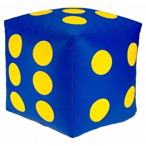 FRONTI Dětský taburet KOSTKA 30 cm - modrá + žlutá