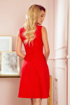 Elegantní šaty 338-1 červené - Numoco S