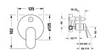 DURAVIT - Wave Baterie pod omítku, pro 2 spotřebiče, s tělesem, chrom WA4210008010