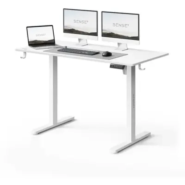 Rozbaleno - SENSE7 NOJO LIGHT Pracovní stůl bílá / elektricky nastavitelná výška / 120 x 60cm / nosnost 70kg / rozbaleno (5902659847928.rozbaleno)