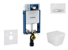 GEBERIT - Kombifix Set předstěnové instalace, klozetu Arkas I a sedátka softclose, tlačítko Sigma50, chrom/alpská bílá SANI15CA3132