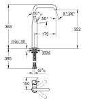 GROHE - Essence Páková umyvadlová baterie XL, Cool Sunrise 32901GL1