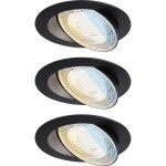 Paulmann 92907 Whirl LED vestavné svítidlo, LED, pevně vestavěné LED, 4.9 W, hliník (kartáčovaný), saténová, sada 3 ks