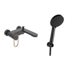 Vanová baterie SAT Fusion s vanovým setem 150 mm černá/bronz SATBSFU222CPCBRSET SATBSFU222CPCBRSET