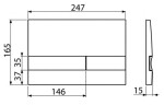 ALCADRAIN Renovmodul - předstěnový instalační systém s chromovým tlačítkem M1721 + WC MEXEN LENA ČERNÁ Rimless + SEDÁTKO AM115/1000 M1721 ME01