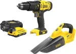 Stanley SFMCK219D1-QW / Sada Aku nářadí / Vysavač + vrtačka a šroubovák / 18V / 1x 2.0Ah / kufr (SFMCK219D1-QW)