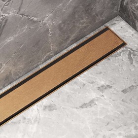 I-Drain - Plano Nerezový rošt pro sprchový žlab řady PRO, povrch PVD, délka 100 cm, zlatá IPRO1000G