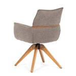 Jídelní židle, hnědá, látka, DCH-D1348 LAN2