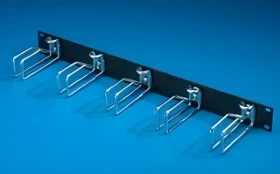 Rittal DK 7257.005 černá / Vyvazovací panel do racku / 19" / 1U / 43×105 mm / ocel (7257005)