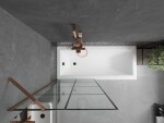 MEXEN/S - Next vanová zástěna FIX 80x150, černý dekor, růžové zlato 895-080-000-00-77-60