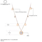 Ocelový náhrdelník Claire Gold - chirurgická ocel, zirkon, Zlatá 40 cm + 5 cm (prodloužení)
